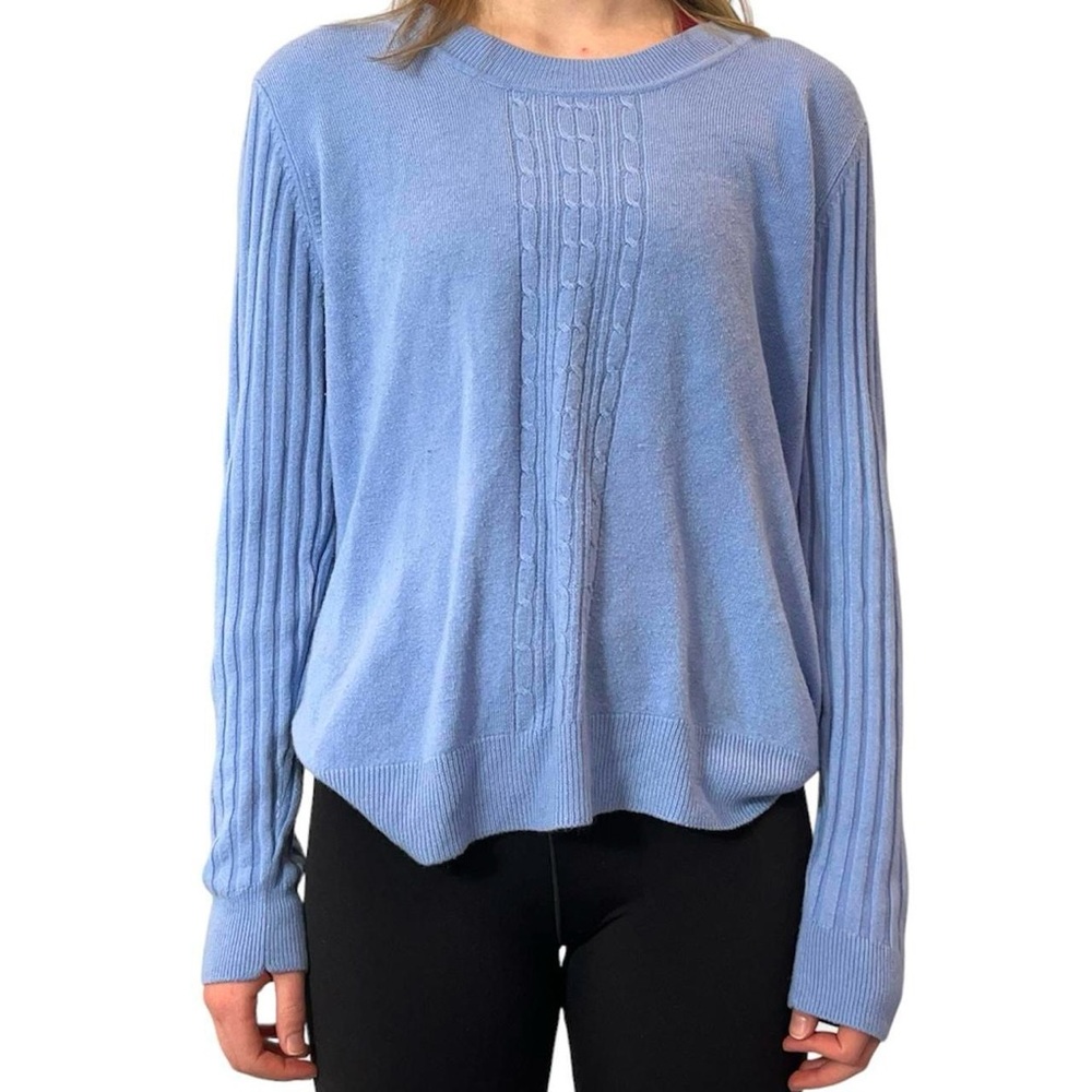 Blue white stag sweater